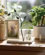 Afuly Leseni Okvir za Fotografije 10x15 cm z Vazo in Kovinskim Drevesom - slika 5