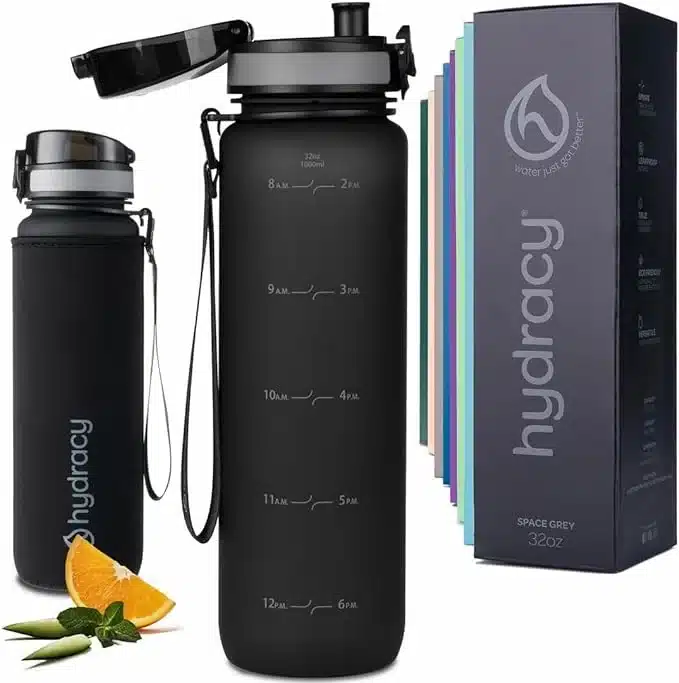 Flaška za vodo Hydracy - 1L zadnjikos 1 Hydracy Vodna steklenica z slamico in časovnim označevanjem, 1 L - slika 1
