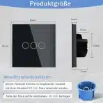 TAWOIA stikalo za stensko luč 110 V – 240 V (črna) - slika 2
