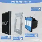 TAWOIA stikalo za stensko luč 110 V – 240 V (črna) - slika 4