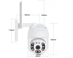 WiFi Smart zunanja nadzorna kamera z barvnim nočnim vidom + 32GB spominska kartica - slika 3