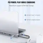 cigemay USB C Hub, priklopna postaja s 4K HDMI, 12 v 1 - slika 6