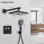 HOMELODY črna podometna prha - slika 6