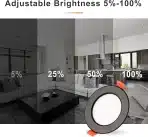 Yafido zatemnjeni vgradni reflektor, 6000K, 5W LED, 500lm - 2kosa - slika 5
