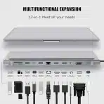cigemay USB C Hub, priklopna postaja s 4K HDMI, 12 v 1 - slika 3
