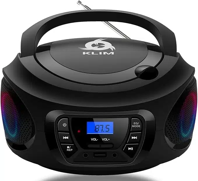 61wgF9ZaWWL._AC_SX679_ Prenosni avdio sistem KLIM Boombox - FM radio CD predvajalnik Bluetooth MP3 USB AUX - RDEČ - slika 1