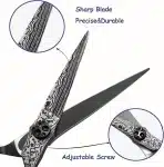 PURPLEBIRD profesionalne škarje za striženje las, 15 cm - slika 2