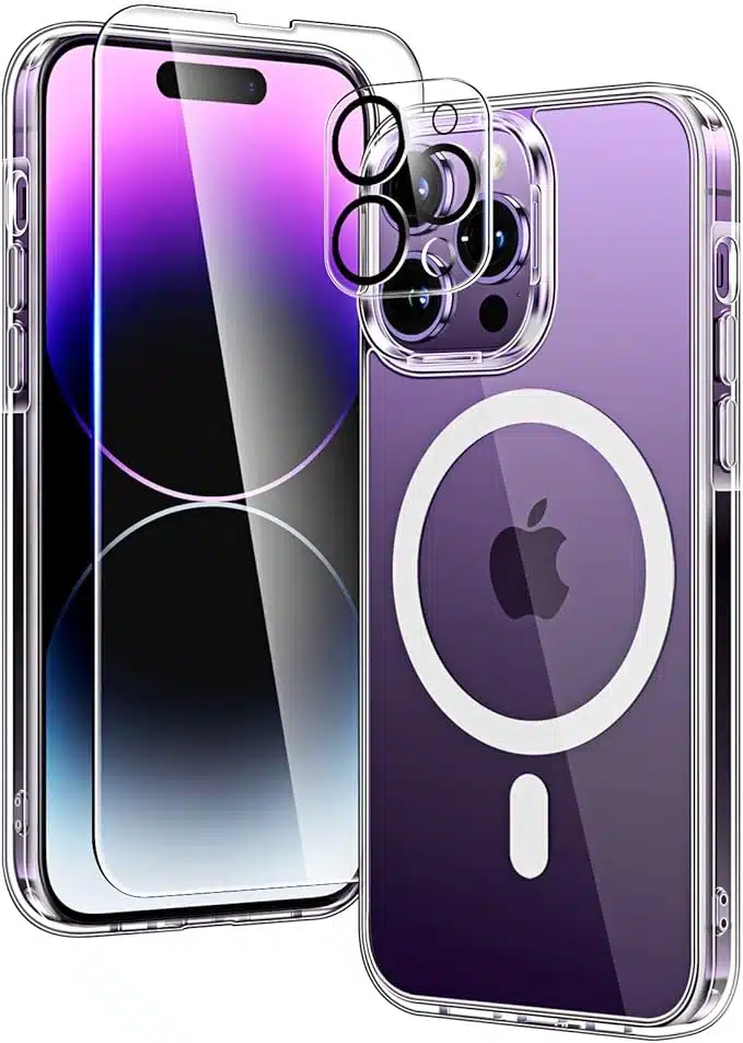 71euXjjDfrL._AC_SX679_ Magnetni Ovitek TAURI za iPhone 14 Pro Max - Prozoren - slika 1