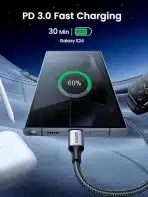 UGREEN USB C v USB C polnilni kabel 60 W 50 cm - slika 6