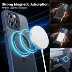 HWeggo Magnetni ovitek za iPhone 15 Pro z Magsafe – Temno modra - slika 4