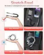 Spiralni USB C na Lightning Kabel za iPhone, 1m - slika 5