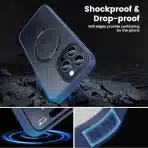 HWeggo Magnetni ovitek za iPhone 15 Pro z Magsafe – Temno modra - slika 3