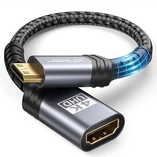 71wEwwAWxrL._SX522_ JSAUX mini HDMI na HDMI adapter, 4K 60Hz HDR 3D 18Gbps - 20 cm - slika 1