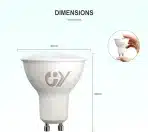 GY GU10 LED Žarnica 4.9W, 4000K, Nevtralno Bela - slika 2