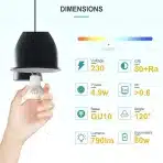GY GU10 LED Žarnica 4.9W, 4000K, Nevtralno Bela - slika 3