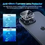 HWeggo privacy zaščitno steklo za iPhone 15, 2 kosa - slika 3