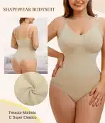 Junlan Body Shaper Junlan Ženski bodi za oblikovanje postave – brezšivni oblikovalec telesaspodnje perilo - M/L - slika 3