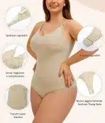 Junlan Body Shaper Junlan Ženski bodi za oblikovanje postave – brezšivni oblikovalec telesaspodnje perilo - M/L - slika 5