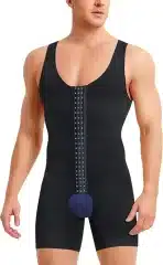 Junlan Shapewear moška enodelna spodnja majica za oblikovanje telesa