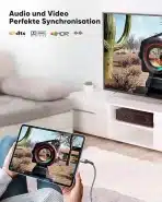 SNOWKIDS Mini HDMI na HDMI kabel 1,8 m, 4K @ 60Hz, 18Gbps - slika 2