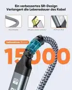 SNOWKIDS Mini HDMI na HDMI kabel 1,8 m, 4K @ 60Hz, 18Gbps - slika 3