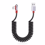 aceyoon USB C Spiralni Kabel, 3A Hitro Polnjenje, 90° Zasuk
