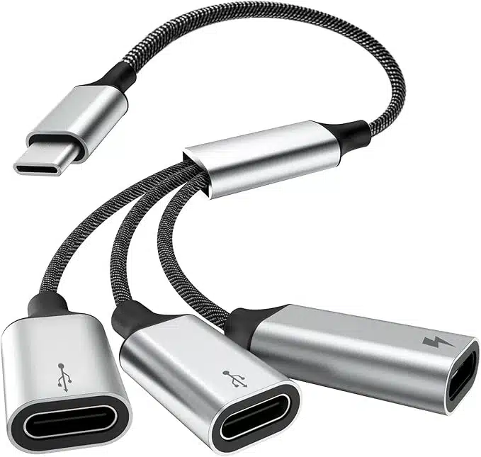 zadkos61ghzuSyKXL._AC_SX679_ TiMOVO 3-v-1 USB-C razdelilec, PD 60W, OTG, podatkovni prenos - slika 1
