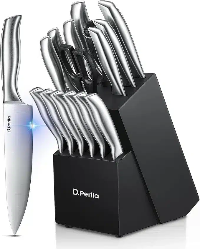 zadkos71ZrsokRHLL._AC_SX679_ D.Perlla Knife Block, profesionalni komplet nožev, 16-delni - slika 1