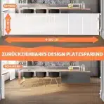 Raztegljiva varnostna vrata za stopnice 300 cm, bela, z ojačitvijo - slika 3