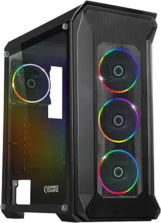 zadnjikos71TSgpO8rFL._AC_SY450_ EMPIRE GAMING Darkwitcher ARGB Mid Tower Ohišje za Gaming PC - slika 1