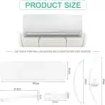 QINERAW Transparentni deflektor za klimatsko napravo 90 x 27 cm - slika 2