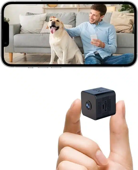 zadnjikos51ZszGXKKKL._AC_SX679_ Mini WiFi kamera, nočno snemanje, zaznavanje gibanja, 360° - slika 1