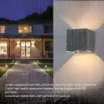 K-Bright 12W Zunanja LED Stenska Luč IP65, Siva - slika 5