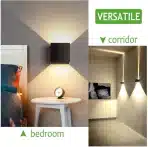 LEDMO 20 W LED Stenska Luč za Zunanjo in Notranjo Uporabo - 2 Kos - slika 6