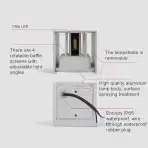 FUPE 6W LED Stenska Luč, IP65, 2 Kos, Za Notranjo/Zunanjo Uporabo - slika 5
