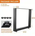 Homtone kovinske noge za mizo, 40 x 45 cm, 2 kosa - slika 6