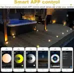 Bluetooth LED vgradni reflektor, 10 kosov, nastavljiva topla in hladna bela svetloba - slika 4
