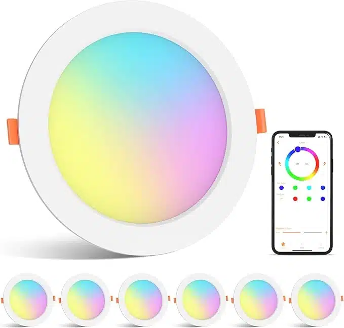 zadnjikos61xed+amNTL._AC_SX679_ ChangM 12W LED Vgradna Svetila RGB Bluetooth Nadzor 6 Kos - slika 1