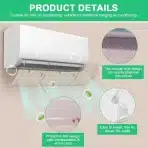 QINERAW Transparentni deflektor za klimatsko napravo 90 x 27 cm - slika 3