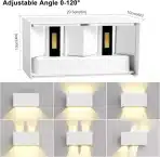 Kingwen 20 W LED Stenska Svetilka, 3000 K, IP65 Vodoodporna - slika 2