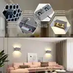 Kingwen LED stenska svetilka 20 W, IP65, za zunanjo in notranjo uporabo - slika 2