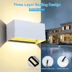 Kingwen 20 W LED Stenska Svetilka, 3000 K, IP65 Vodoodporna - slika 3