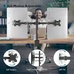 Dvojni nosilec za monitorje BONTEC (13"-27") z VESA podporo - slika 3