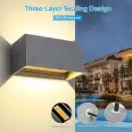 Kingwen LED stenska svetilka 20 W, IP65, za zunanjo in notranjo uporabo - slika 4