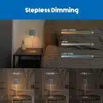 MALUX Baterijska LED namizna svetilka, brezžična, zatemnitvena - slika 5