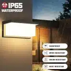 Highsam 24W zunanja stenska svetilka z LED, 2 kosi, 3000K, IP65 - slika 4