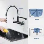 Stenska kuhinjska pipa DETBOM s 3/4" priključkom za pomivalni/pralni stroj - slika 6