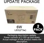 FUPE 6W LED Stenska Luč, IP65, 2 Kos, Za Notranjo/Zunanjo Uporabo - slika 3