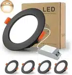 BAGZY LED Vgradna Svetilka, 180mm, 4000K, 18W, IP44, Črna