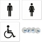 Pubblimania aluminijaste nalepke za sanitarije – 3 kosi